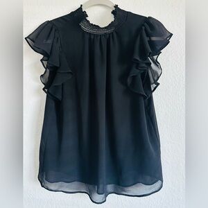 1. State - Ruffled Sleeveless Blouse